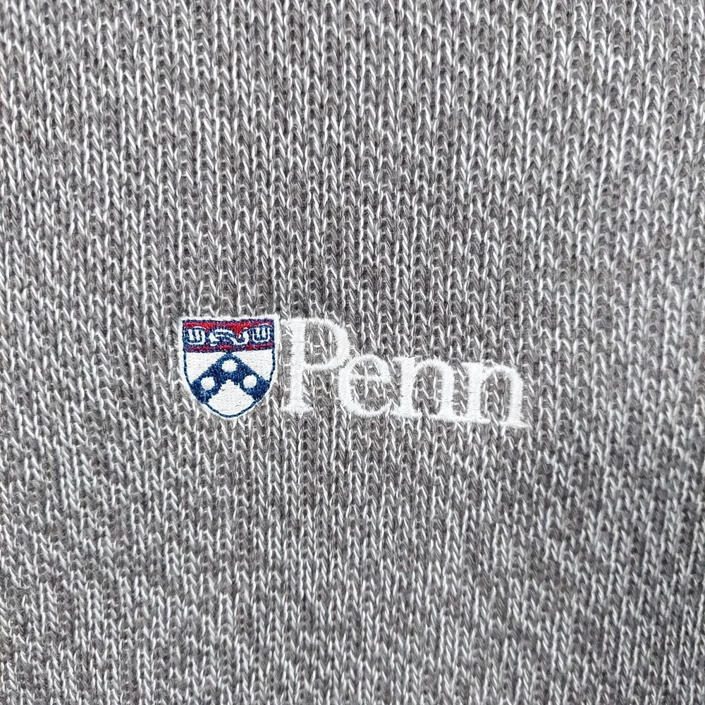 Columbia Jacket Mens Large Gray Fleece Full Zip University Of Penn Omni-Wick